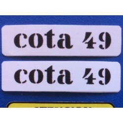 JUEGO PEGATINAS,  LATERAL DEPOSITO MONTESA COTA 49