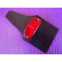 PORTA MATRICULA GOMA + PILOTO (CON LOGO ). BULTACO SHERPA T - ALPINA Y OTRAS